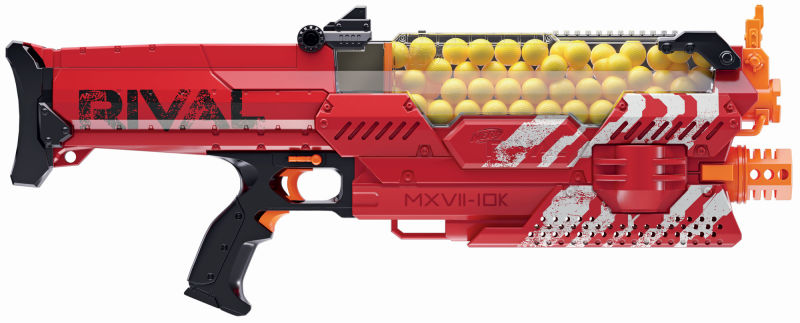 Illustration for article titled Este brutal rifle de juguete de Nerf dispara 100 bolas de espuma a 110 kmh en solo 30 segundos
